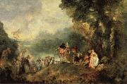Jean-Antoine Watteau Embarkation from Cythera oil